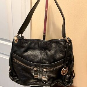 Michael Kors Black Leather Shoulder Bag
